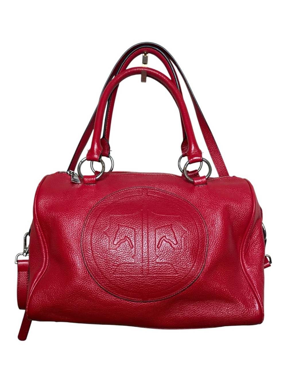 Tucker Tweed Equestrian Red Leather Satchel Bag and Crossbody Strap Western Lux
